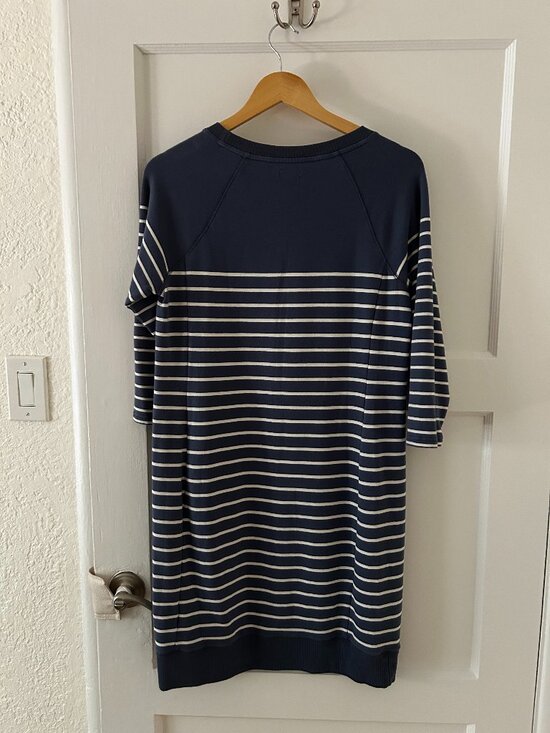 L.L. Bean Dresses & Skirts - LL Bean Women's Sweatshirt Dress Blue Stripe XS